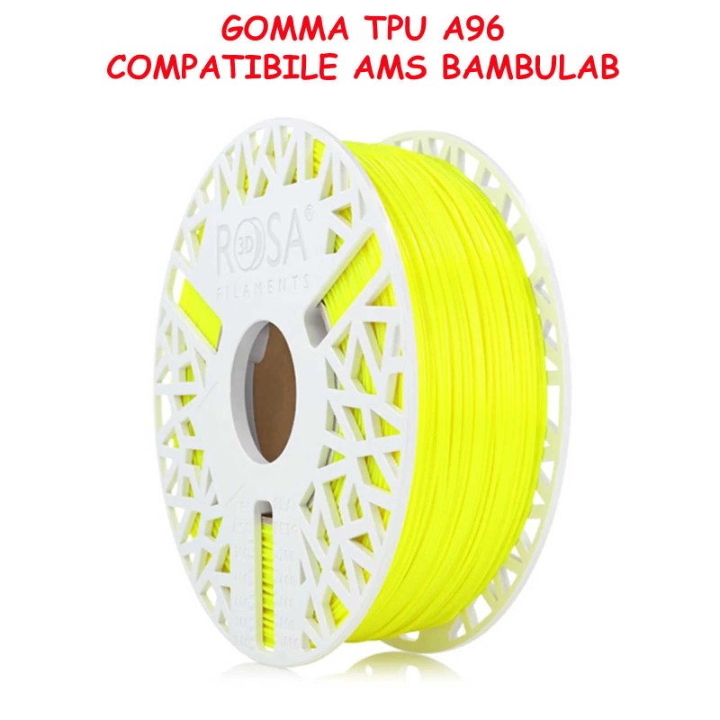 FILO STAMPA 3D GOMMA TPU A96 GIALLO FLUO