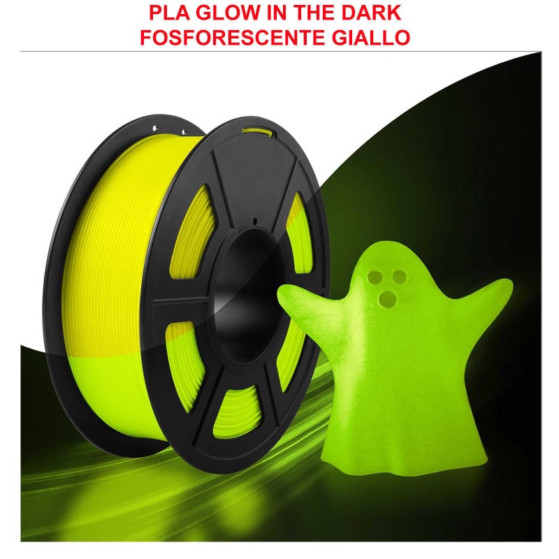 pla glowfill fosforescente luce al buio design characters cosplay ludico