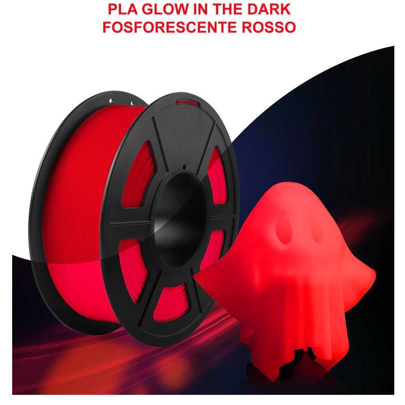 pla glowfill fosforescente luce al buio design characters cosplay ludico