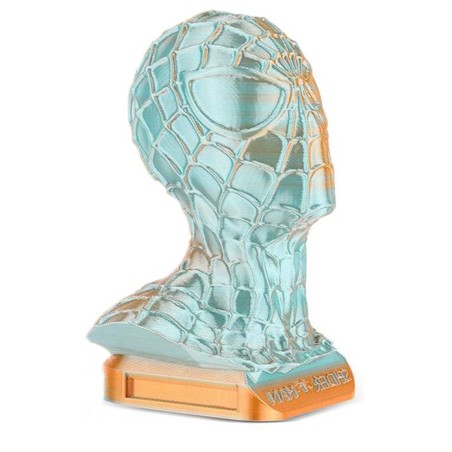 pla seta cangiante due colori azzurro arancio