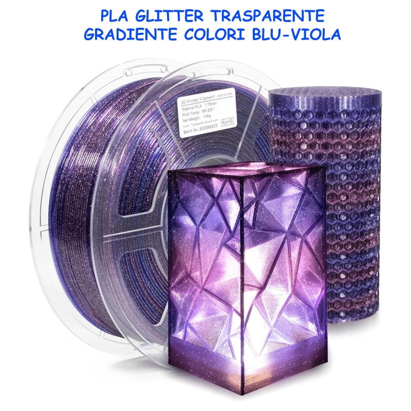 pla glitter trasparente gradiente design mockup ludico cosplay characters action figures